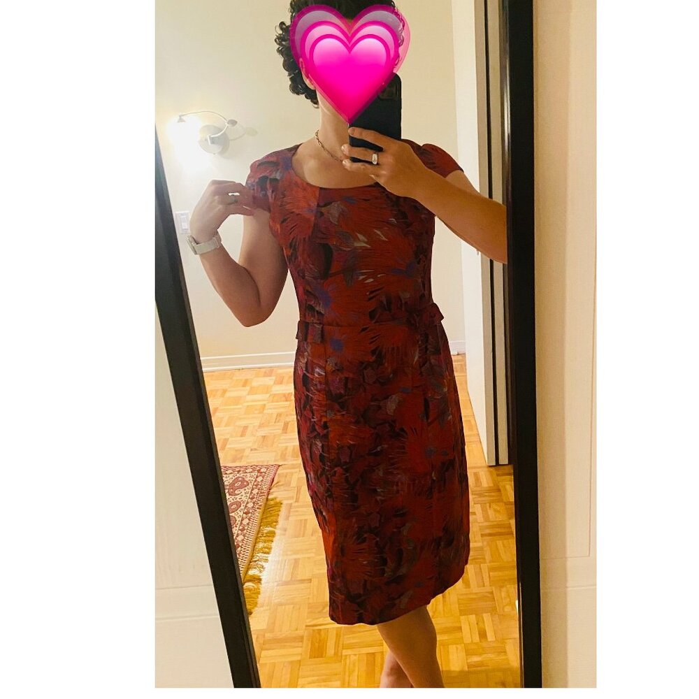 Pink Erdem Viscose/Cotton Floral Sheath Dress - GUC w/ minor zipper flaw